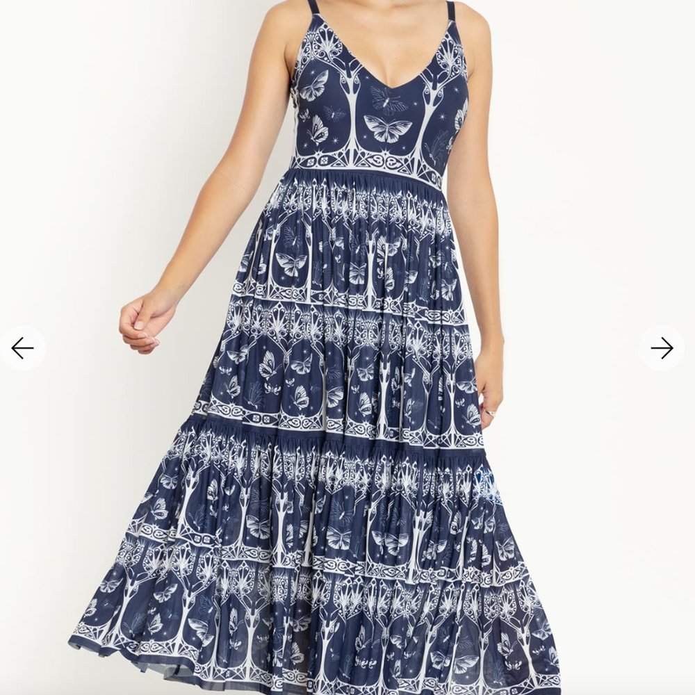 Blackmilk Butterflies Nouveau Sheer Midaxi Dress (Size S) NWT